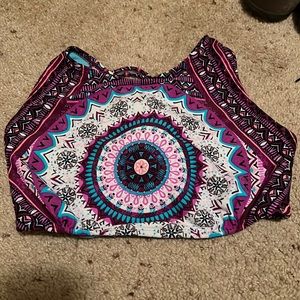 Size large swim suit top